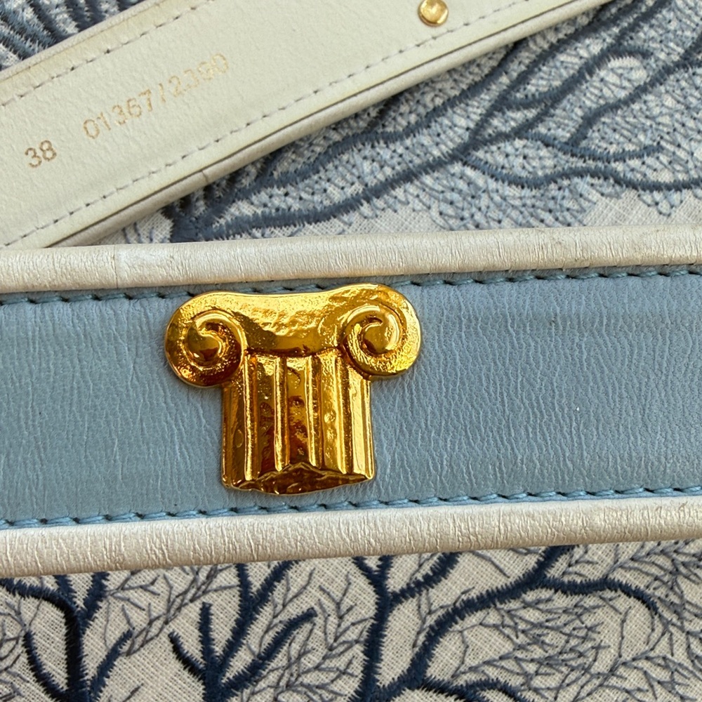 Escada leather belt with column motif (size 38) - Picture 6 of 7